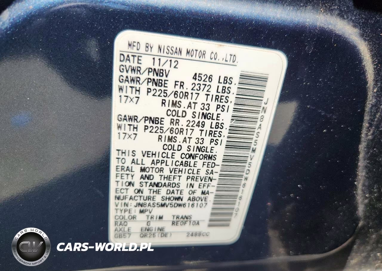 2013 Nissan Rogue S VIN:JN8AS5MV5DW616107 - 14