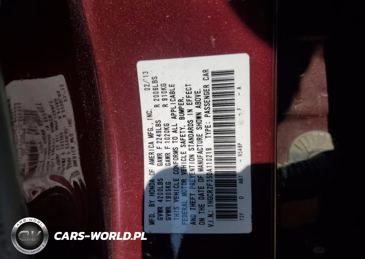 2013 Honda Accord Lx VIN:1HGCR2F35DA110219 - 12
