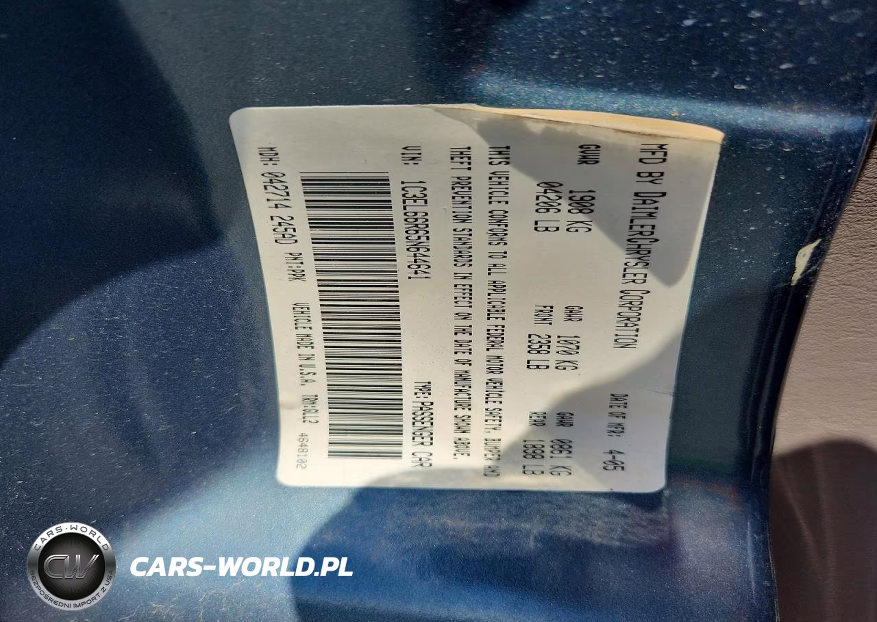 2005 Chrysler Sebring Limited VIN:1C3EL66R65N644641 - 25