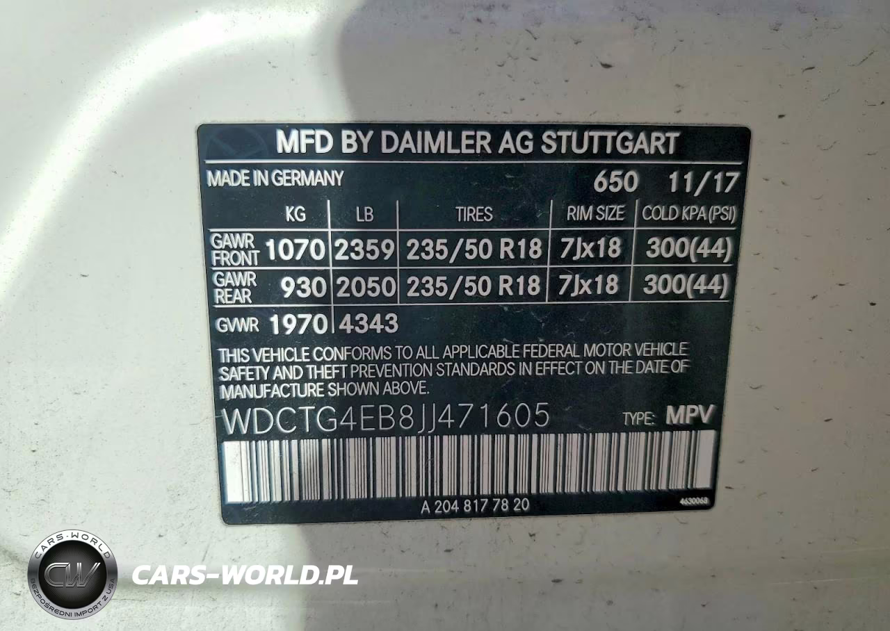 2018 Mercedes-Benz Gla 250 VIN:WDCTG4EB8JJ471605 - 13