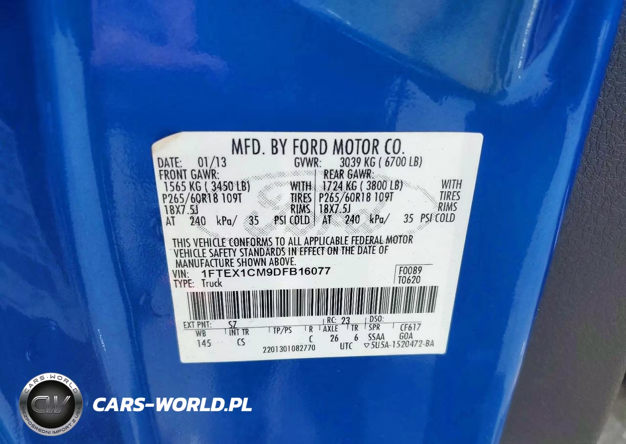 2013 Ford F150 Super Cab VIN:1FTEX1CM9DFB16077 - 12
