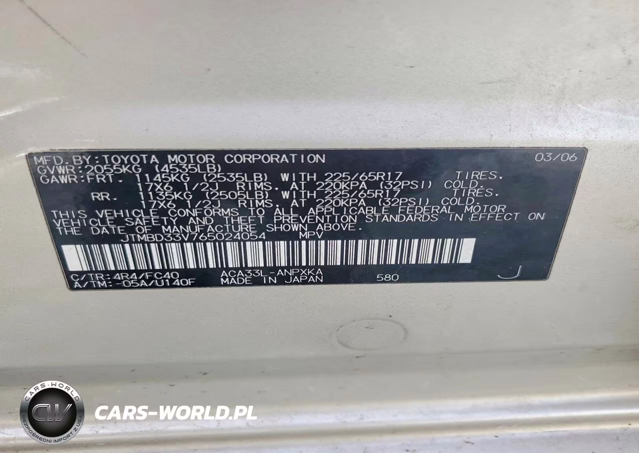 2006 Toyota Rav4 Base VIN:JTMBD33V765024054 - 13