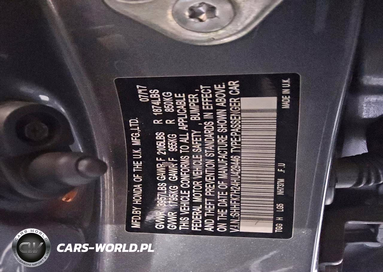 2017 Honda Civic Lx VIN:SHHFK7H24HU429446 - 12