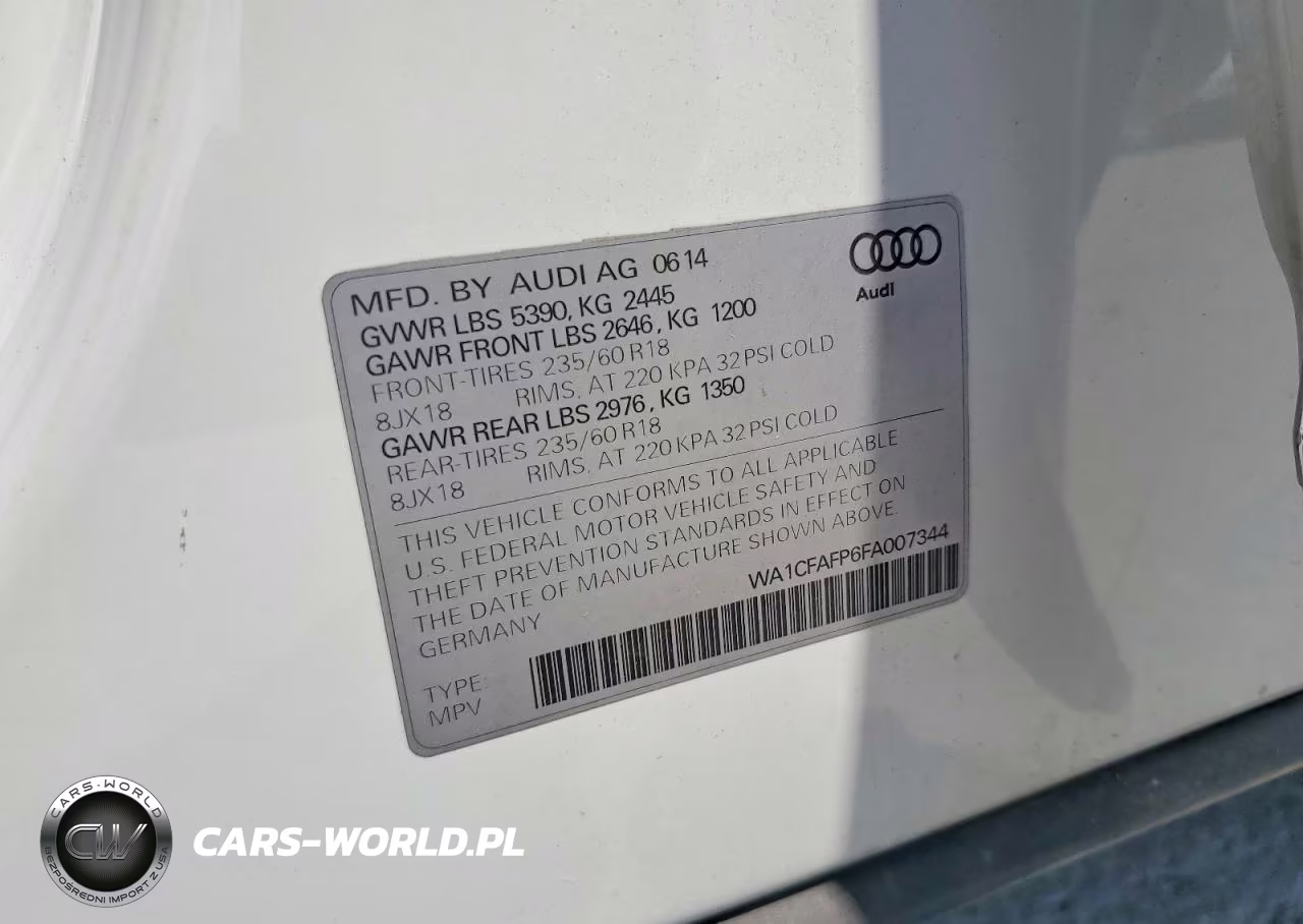 2015 Audi Q5 Premium VIN:WA1CFAFP6FA007344 - 13