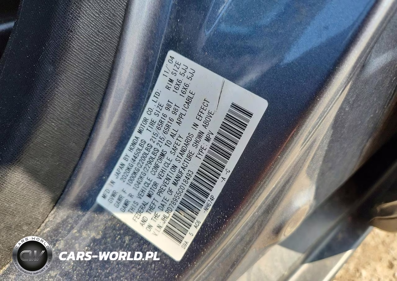 2005 Honda Cr-V Se-Ex VIN:JHLRD78955C018493 - 13