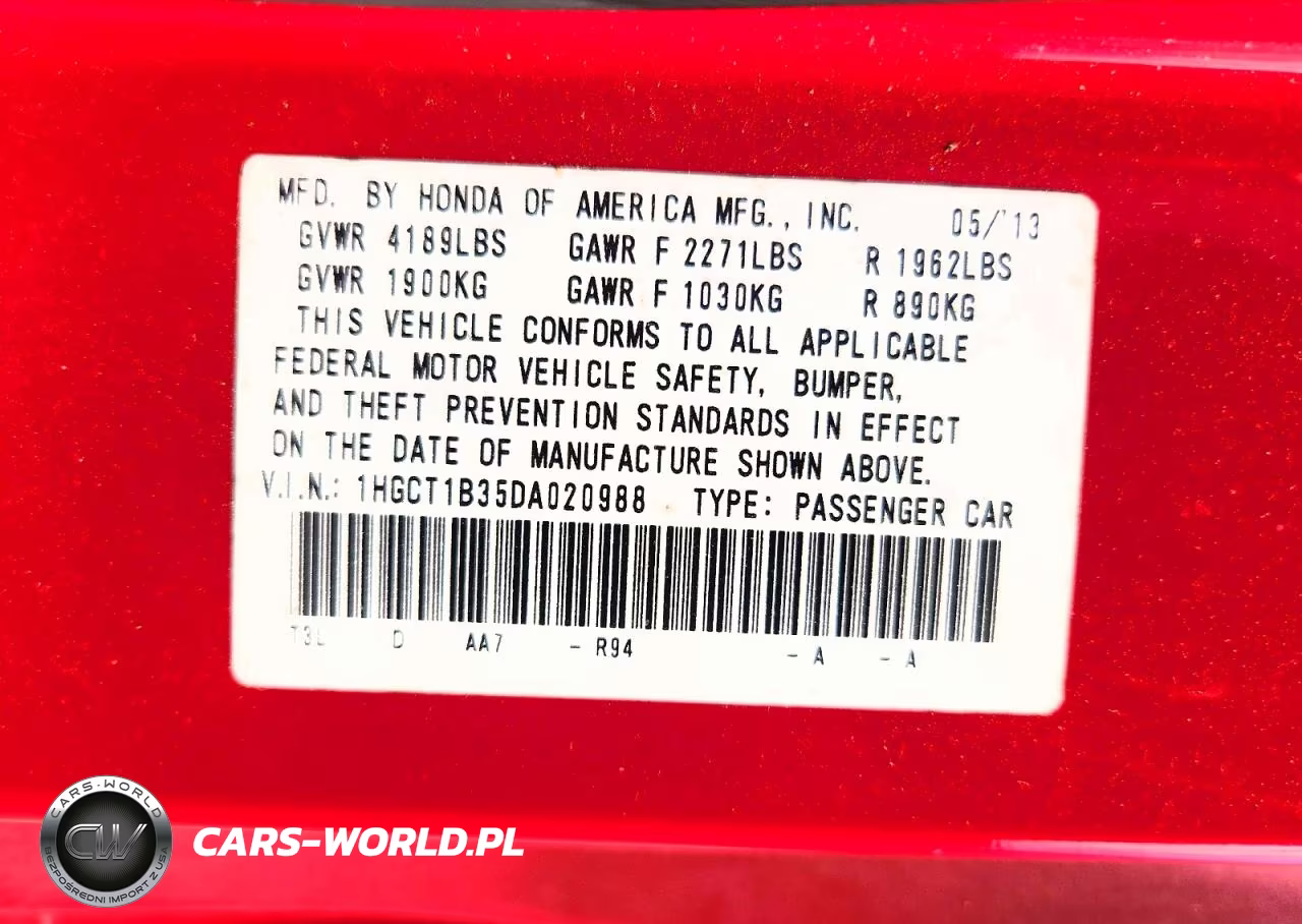 2013 Honda Accord Lx-S VIN:1HGCT1B35DA020988 - 12