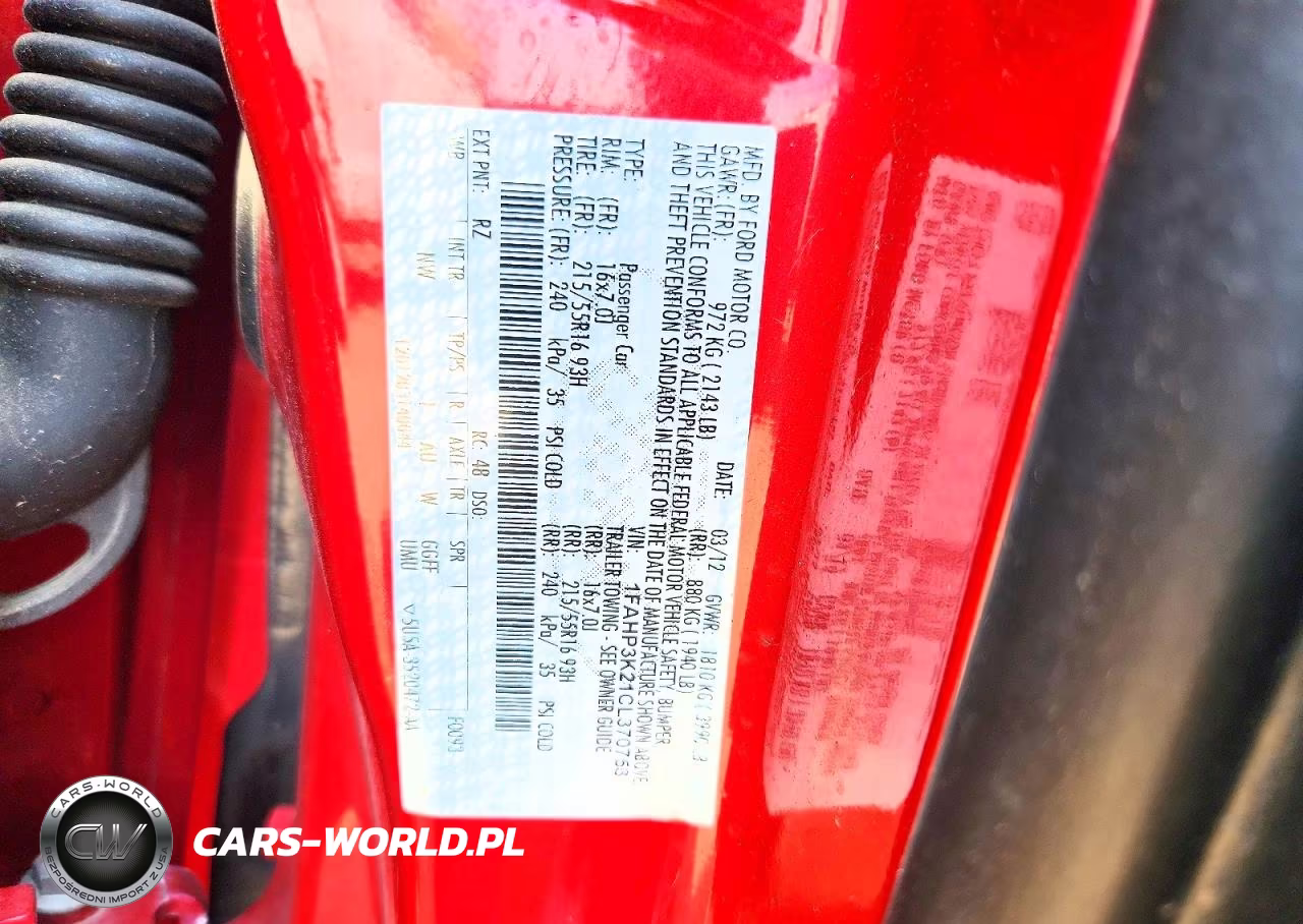 2012 Ford Focus Se VIN:1FAHP3K21CL370753 - 12