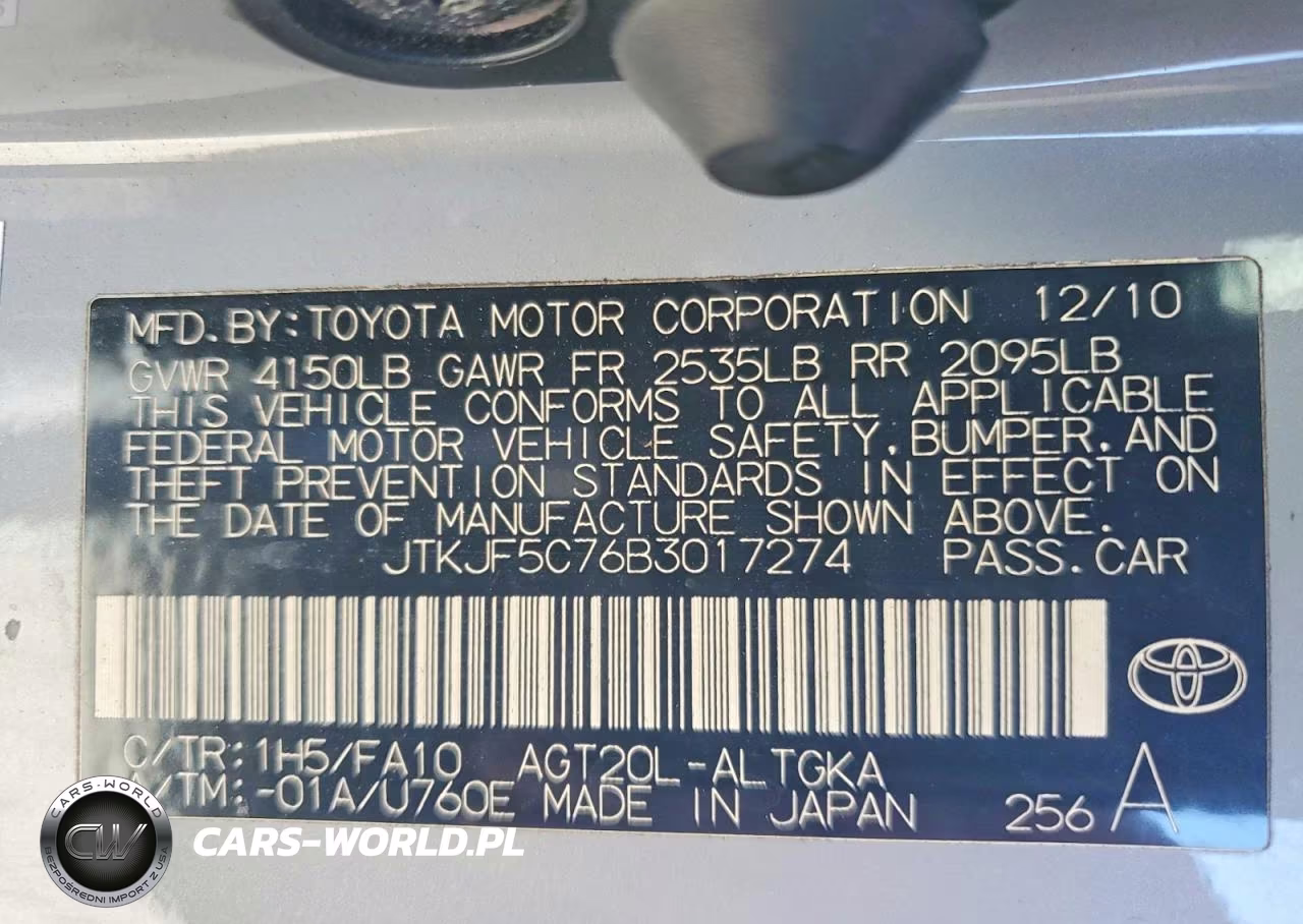 2011 Scion Tc Base VIN:JTKJF5C76B3017274 - 13