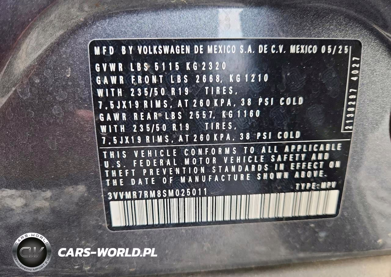 2025 Volkswagen Tiguan Se VIN:3VVMR7RM8SM025011 - 13