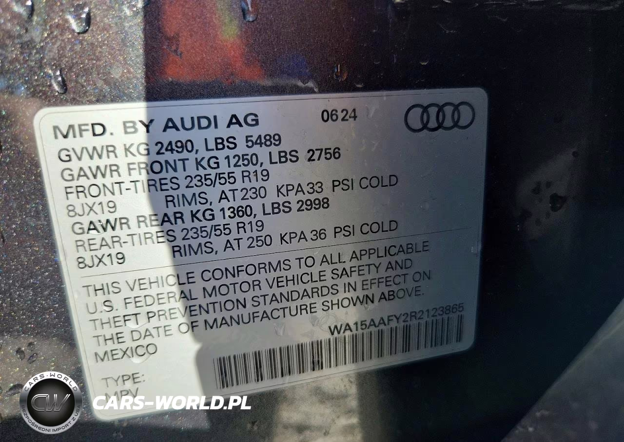 2024 Audi Q5 Sportback Prm Pls 45 VIN:WA15AAFY2R2123865 - 14