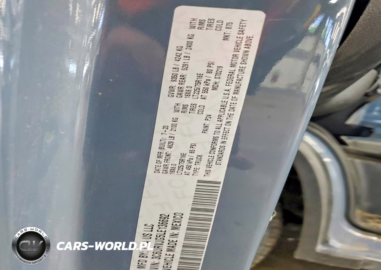 2020 Ram Promaster 3500 Delivery Van VIN:3C6URVJG5LE136692 - 13