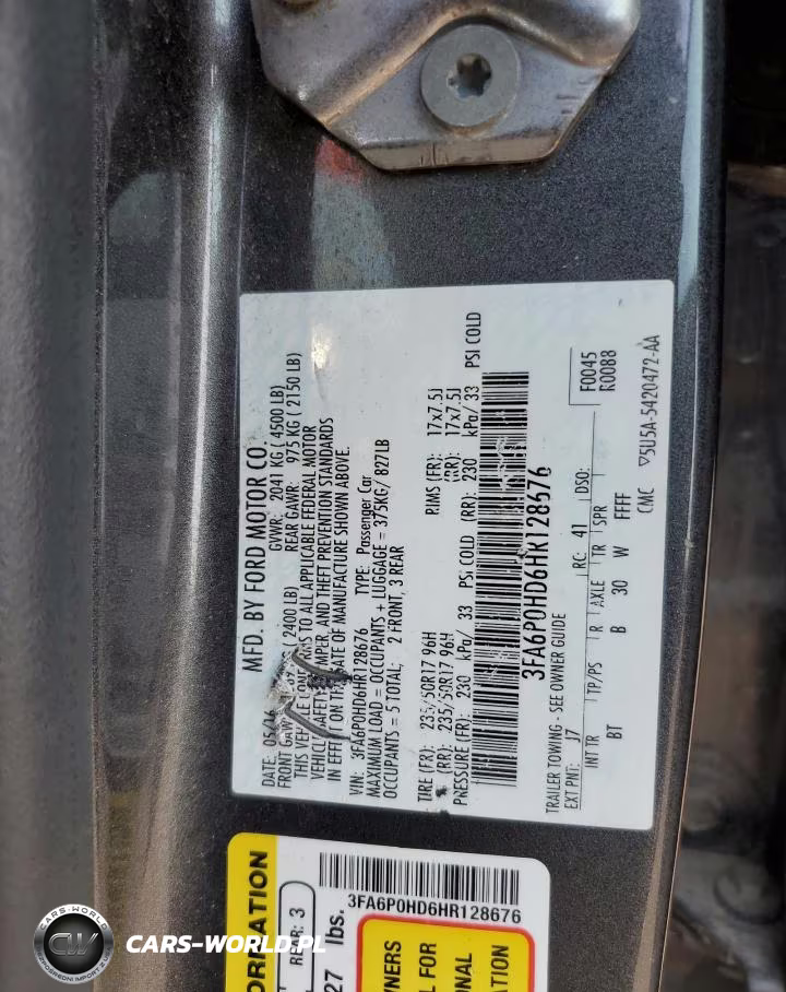 2017 Ford Fusion Se VIN:3FA6P0HD6HR128676 - 12