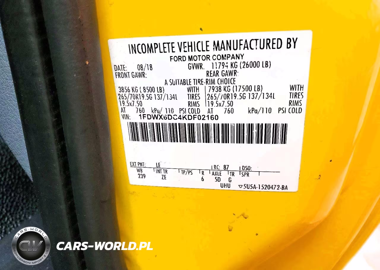2019 Ford F650 Super Duty VIN:1FDWX6DC4KDF02160 - 13