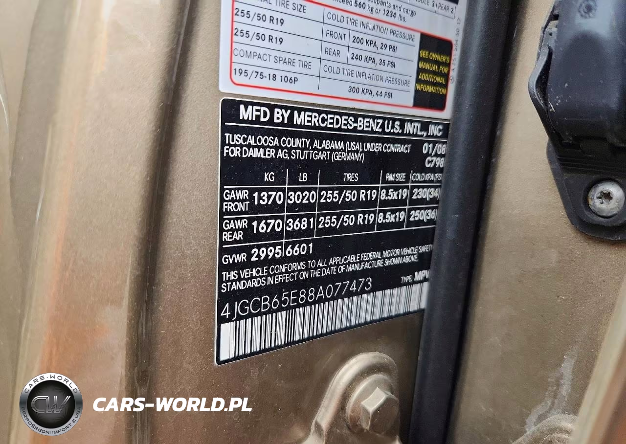 2008 Mercedes-Benz R 350 VIN:4JGCB65E88A077473 - 13