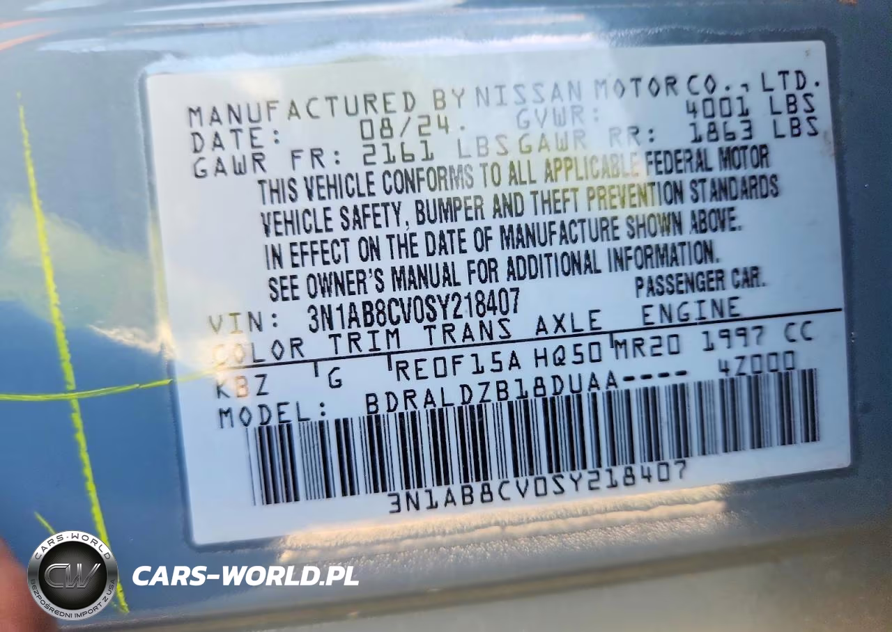 2025 Nissan Sentra Sv VIN:3N1AB8CV0SY218407 - 12