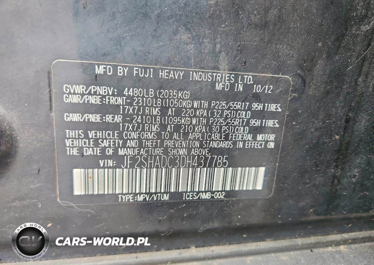 2013 Subaru Forester 2.5X Premium VIN:JF2SHADC3DH437785 - 12
