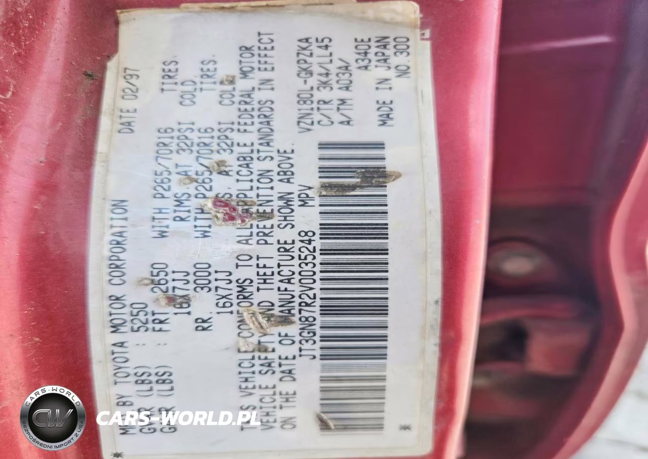 1997 Toyota 4Runner Limited VIN:JT3GN87R2V0035248 - 13