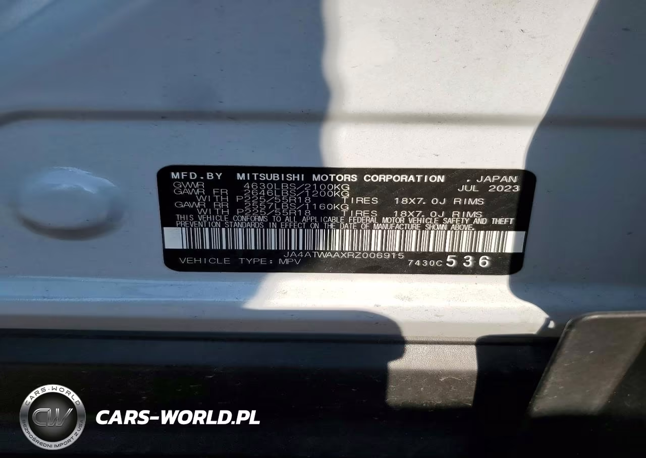 2024 Mitsubishi Eclipse Cross Se VIN:JA4ATWAAXRZ006915 - 13