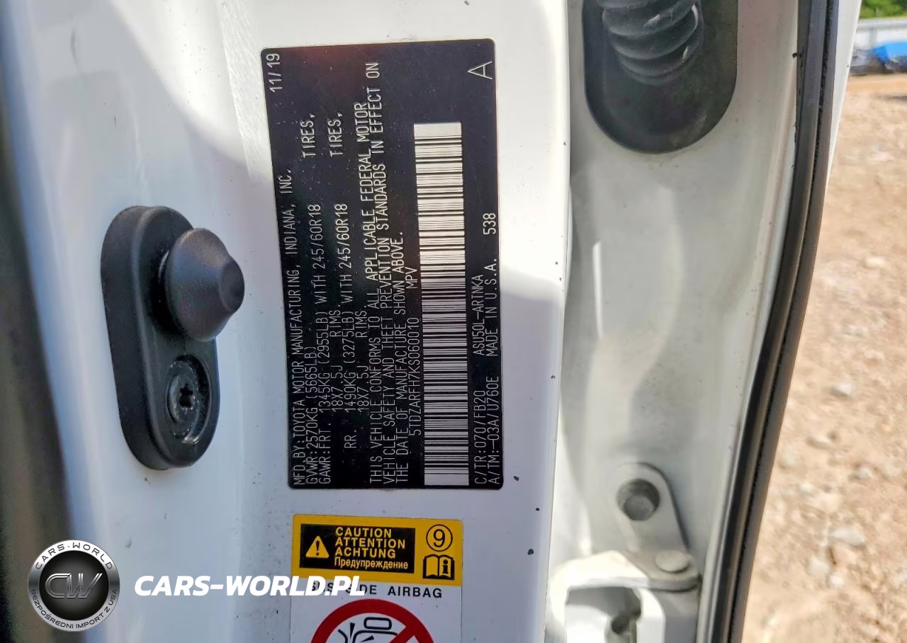 2019 Toyota Highlander Le VIN:5TDZARFH7KS060010 - 13