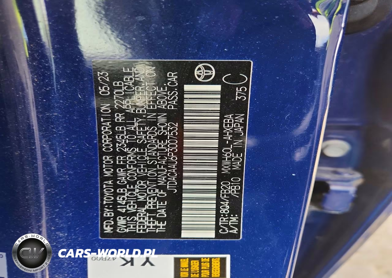 2023 Toyota Prius Le VIN:JTDACAAU6P3007532 - 13