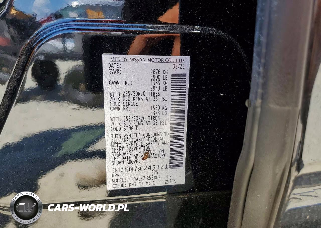 2025 Nissan Pathfinder Platinum VIN:5N1DR3DH7SC245321 - 12