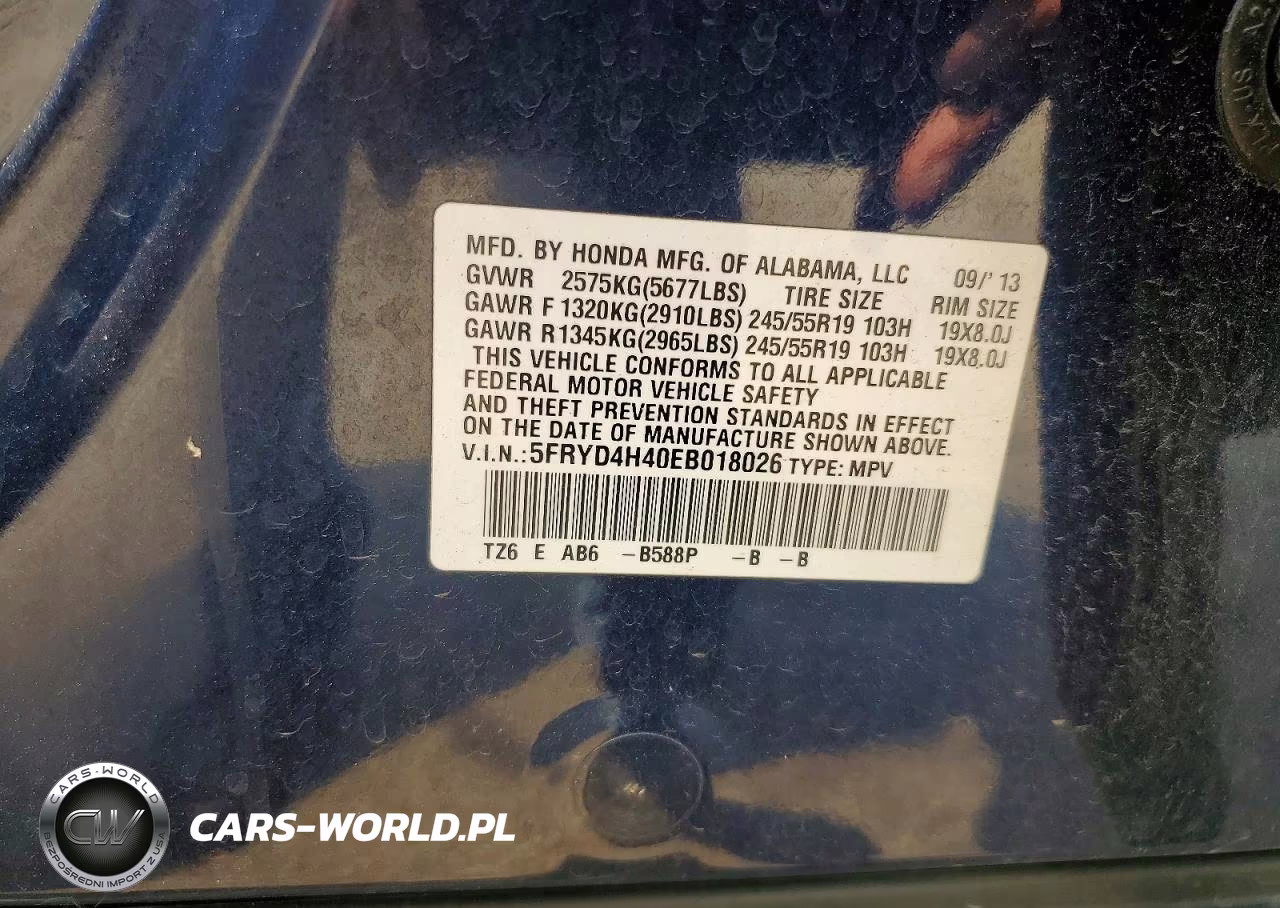 2014 Acura Mdx Technology VIN:5FRYD4H40EB018026 - 13