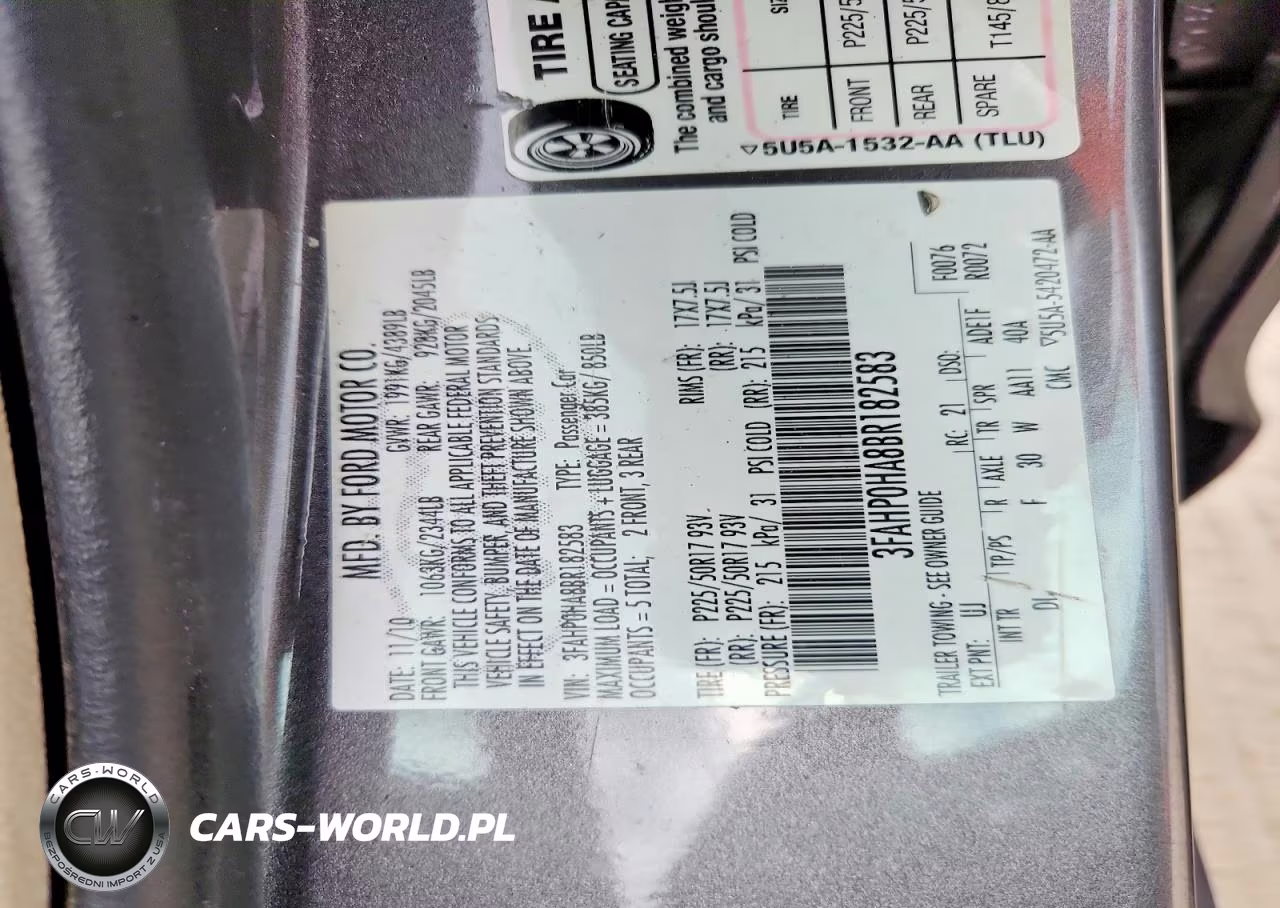 2011 Ford Fusion Se VIN:3FAHP0HA8BR182583 - 12