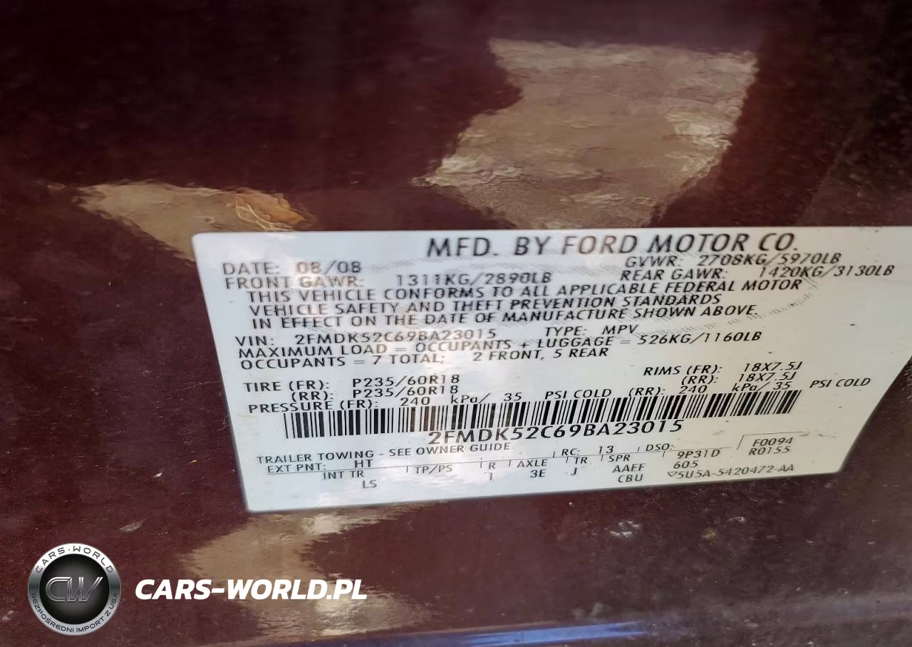 2009 Ford Flex Sel VIN:2FMDK52C69BA23015 - 13