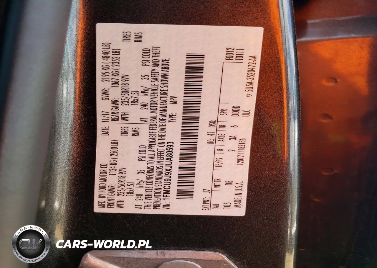 2018 Ford Escape Titanium VIN:1FMCU9J9XJUA80593 - 13