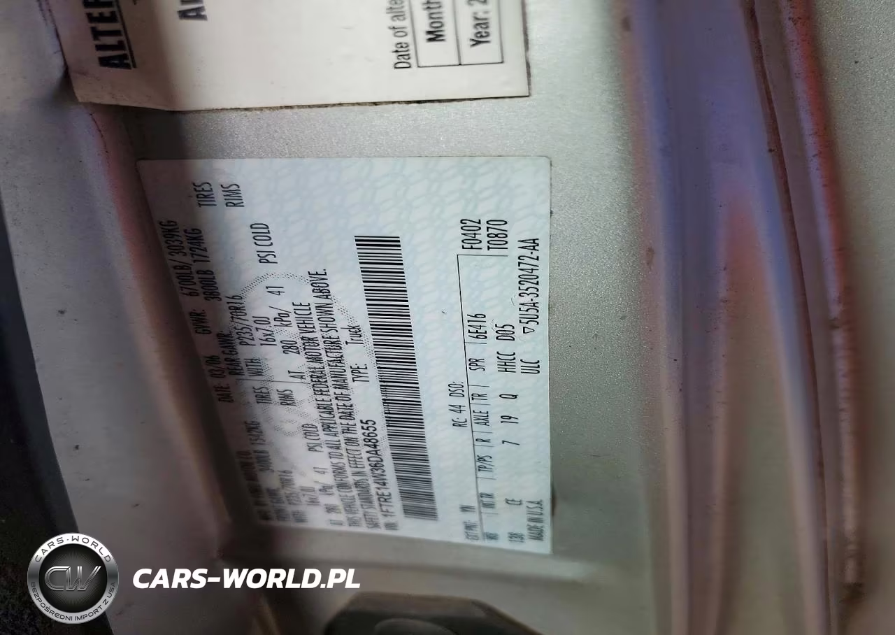 2006 Ford E150 Delivery Van VIN:1FTRE14W36DA48655 - 12