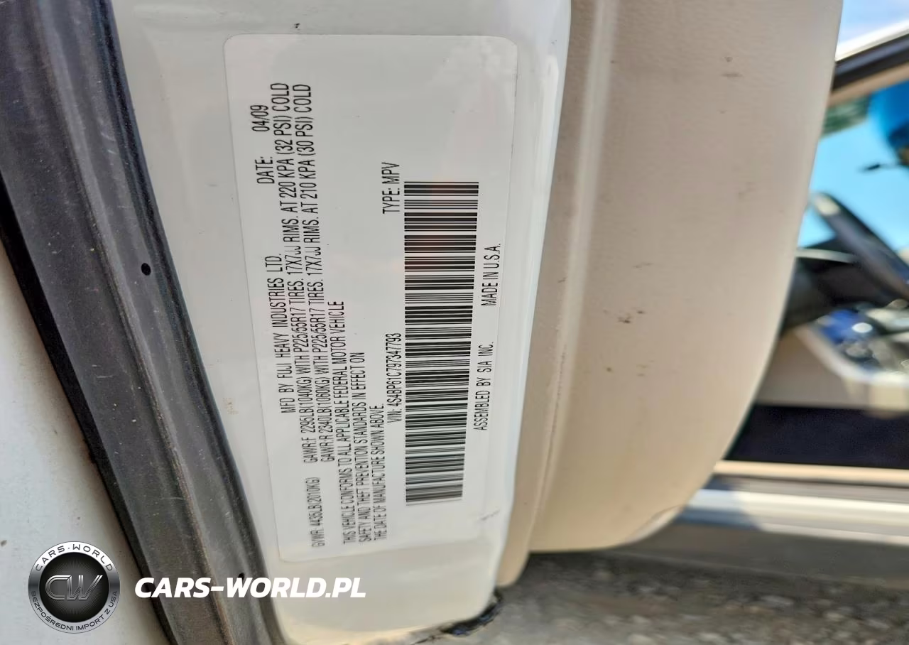 2009 Subaru Outback 2.5I VIN:4S4BP61C797347793 - 12