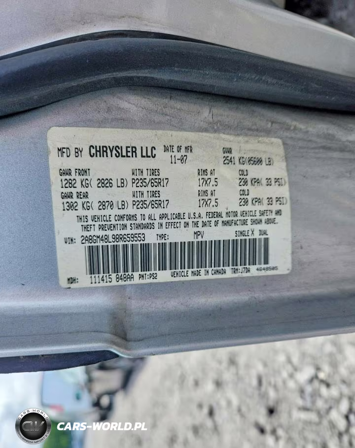 2008 Chry Pacifica VIN:2A8GM48L98R659553 - 13