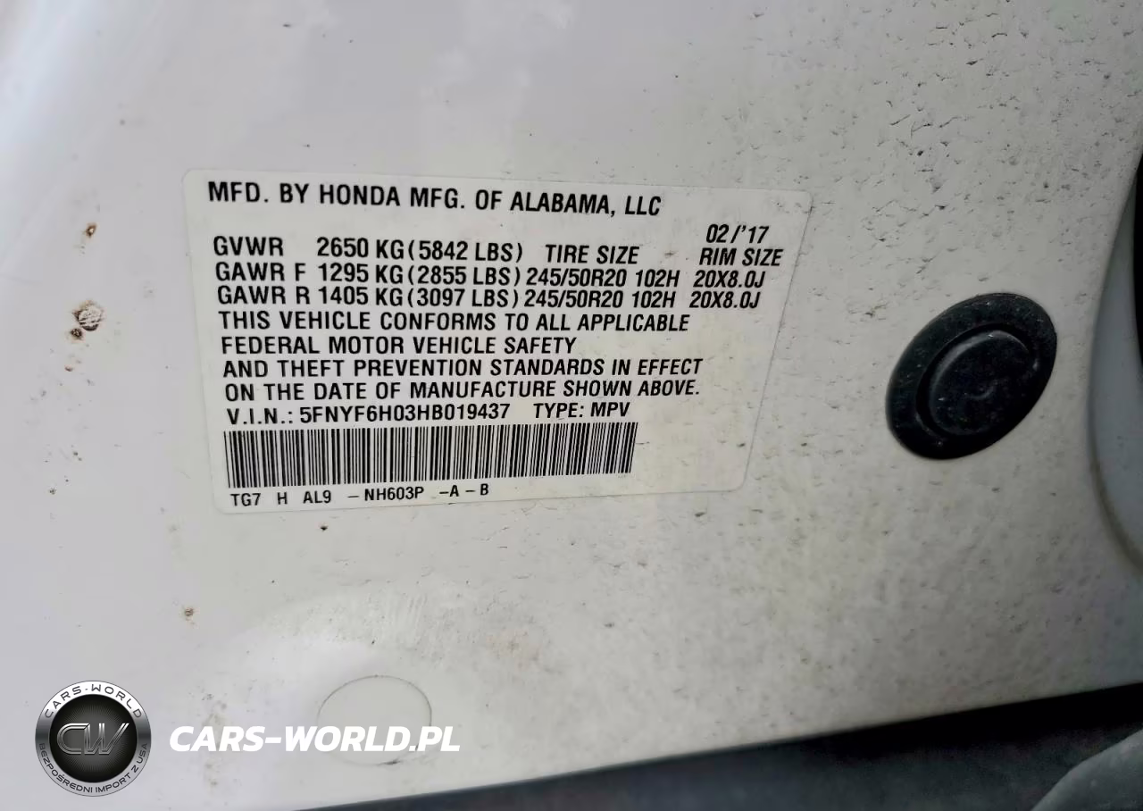 2017 Honda Pilot Elite VIN:5FNYF6H03HB019437 - 13