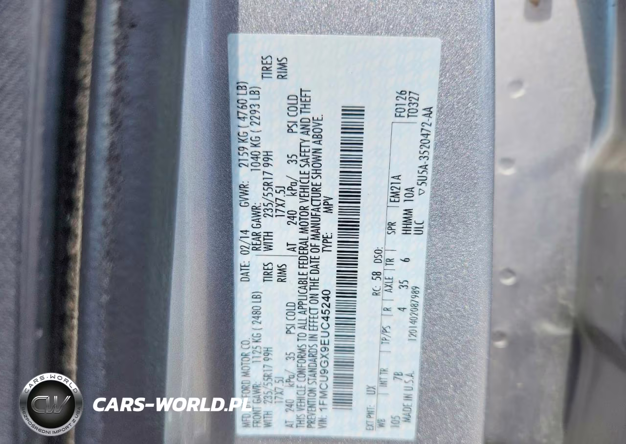2014 Ford Escape Se VIN:1FMCU9GX9EUC45240 - 13