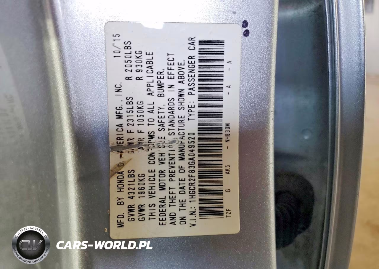 2016 Honda Accord Exl VIN:1HGCR2F83GA049520 - 12
