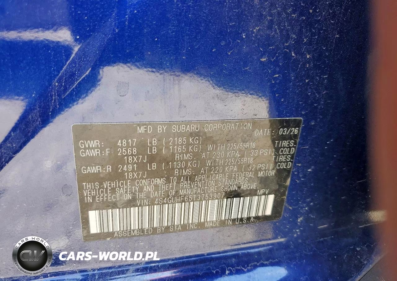 2026 Subaru Crosstrek Sport VIN:4S4GUHF65T3753907 - 14