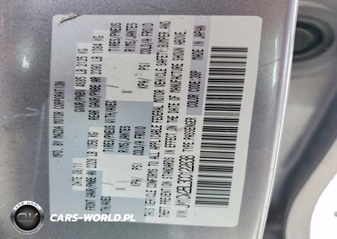 2012 Mazda 5 VIN:JM1CW2BL3C0122838 - 13