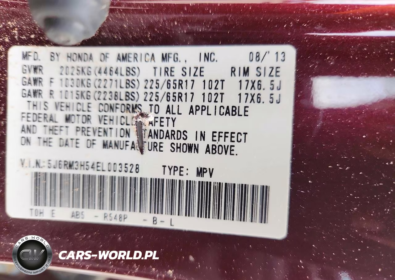 2014 Honda Cr-V Ex VIN:5J6RM3H54EL003528 - 13