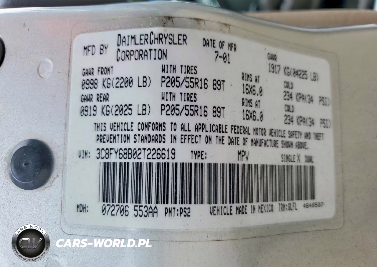 2002 Chrysler Pt Cruiser Limited VIN:3C8FY68B02T226619 - 12