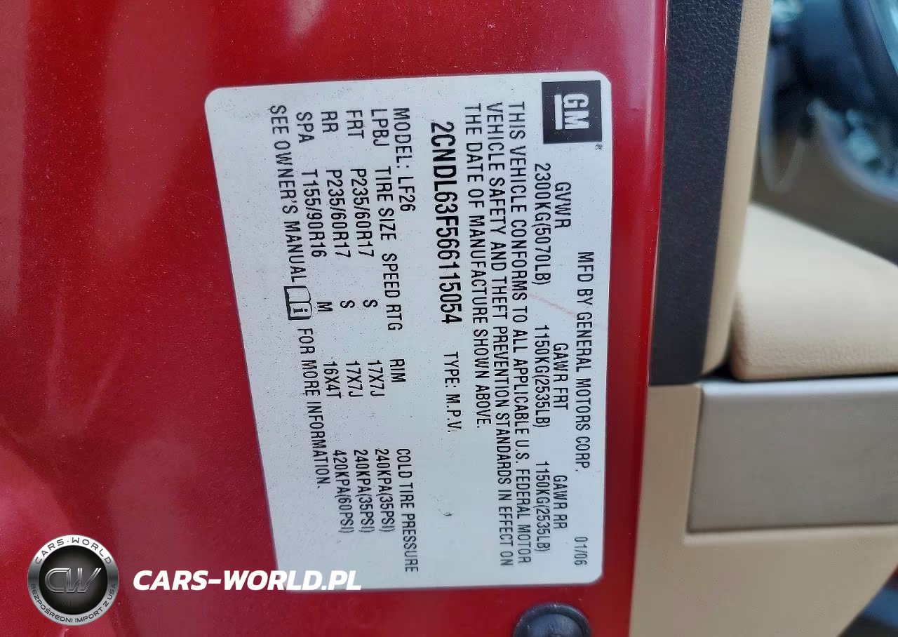2006 Chevrolet Equinox Lt VIN:2CNDL63F566115054 - 13