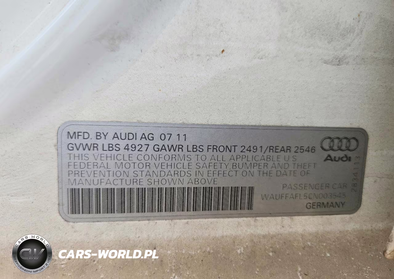 2012 Audi A4 Premium Plus VIN:WAUFFAFL5CN003545 - 12