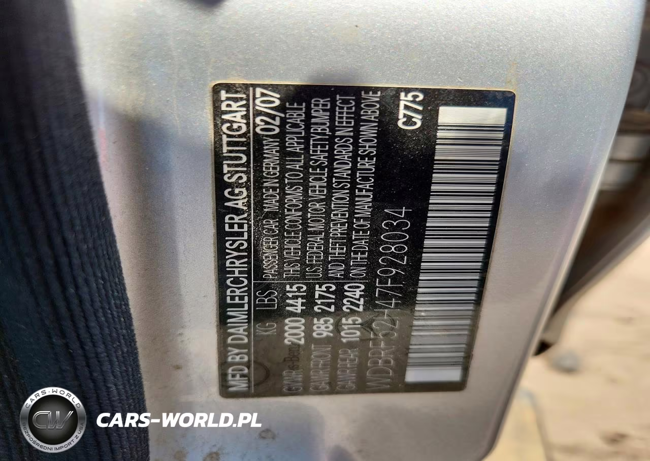 2007 Mercedes-Benz C 230 VIN:WDBRF52H47F928034 - 12