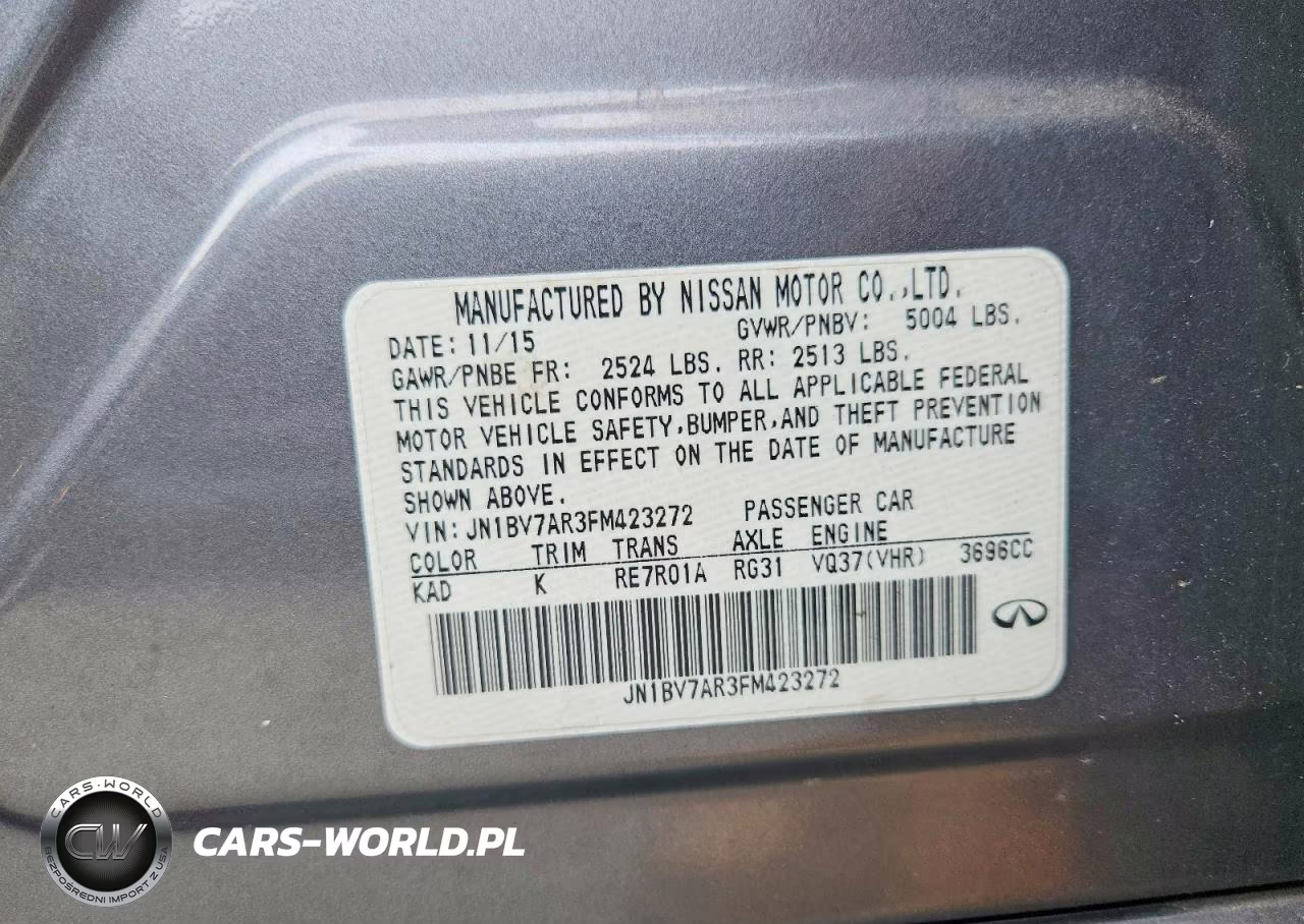 2015 Infiniti Q50 Premium VIN:JN1BV7AR3FM423272 - 13