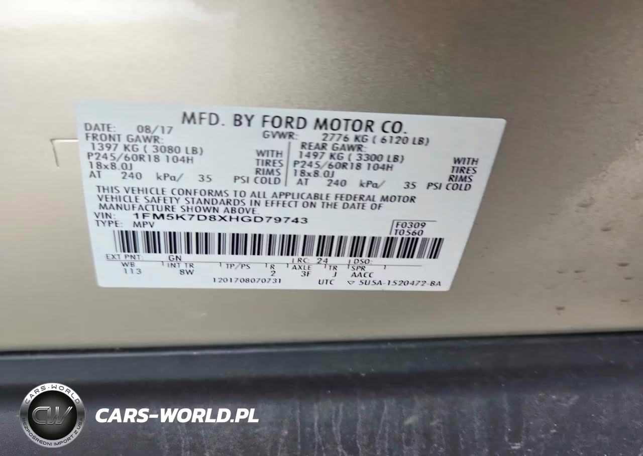 2017 Ford Explorer Xlt VIN:1FM5K7D8XHGD79743 - 13