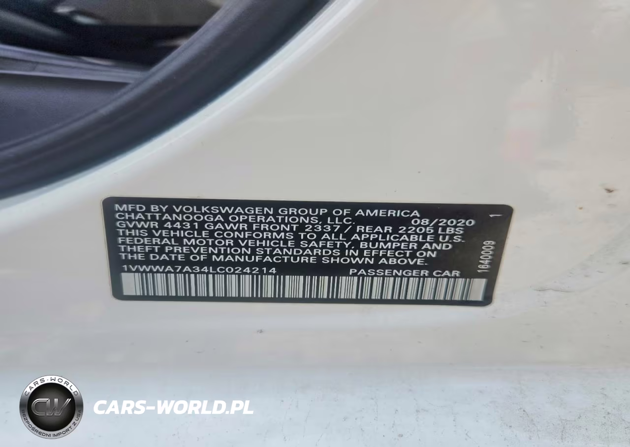 2020 Volkswagen Passat Se VIN:1VWWA7A34LC024214 - 12