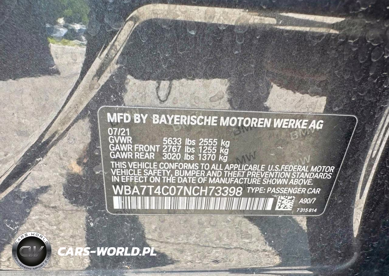 2022 BMW 740 Xi VIN:WBA7T4C07NCH73398 - 10