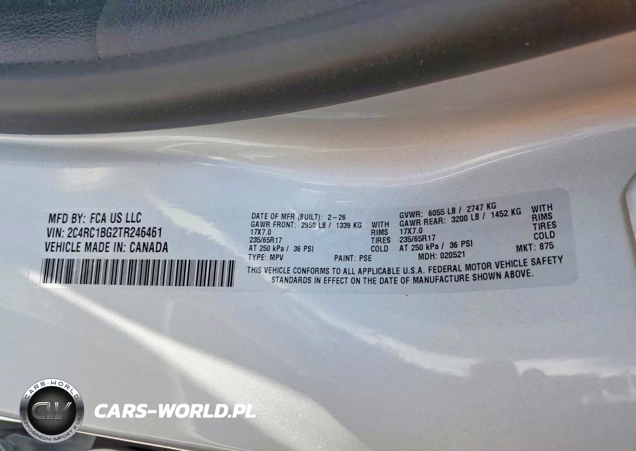 2026 Chrysler Pacifica Select VIN:2C4RC1BG2TR246461 - 14