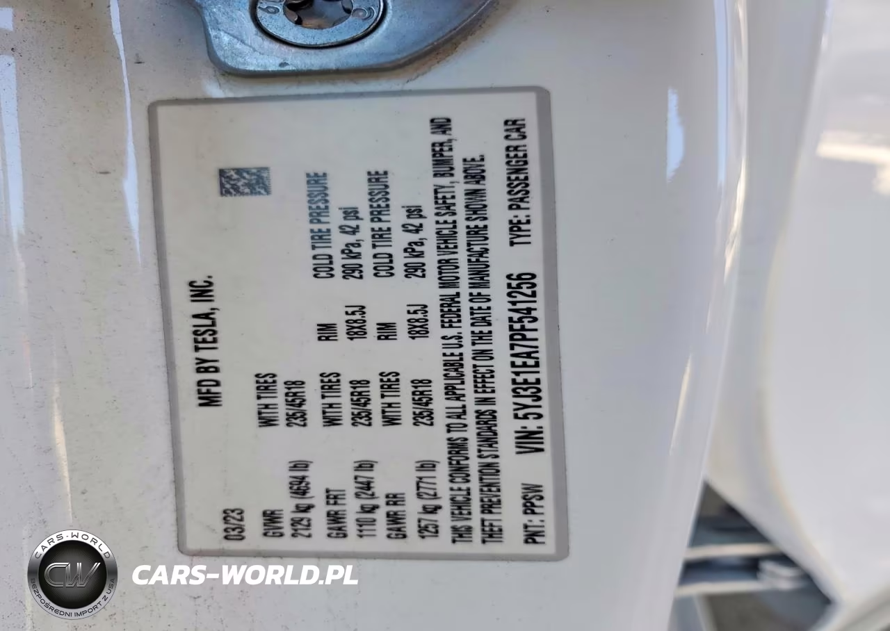 2023 Tesla Model 3 VIN:5YJ3E1EA7PF541256 - 13