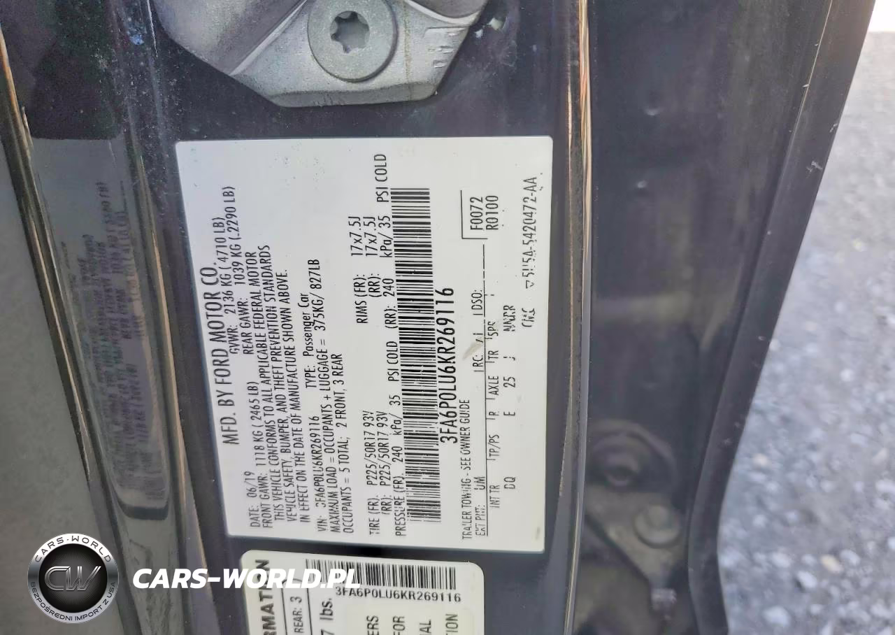 2019 Ford Fusion Se VIN:3FA6P0LU6KR269116 - 12