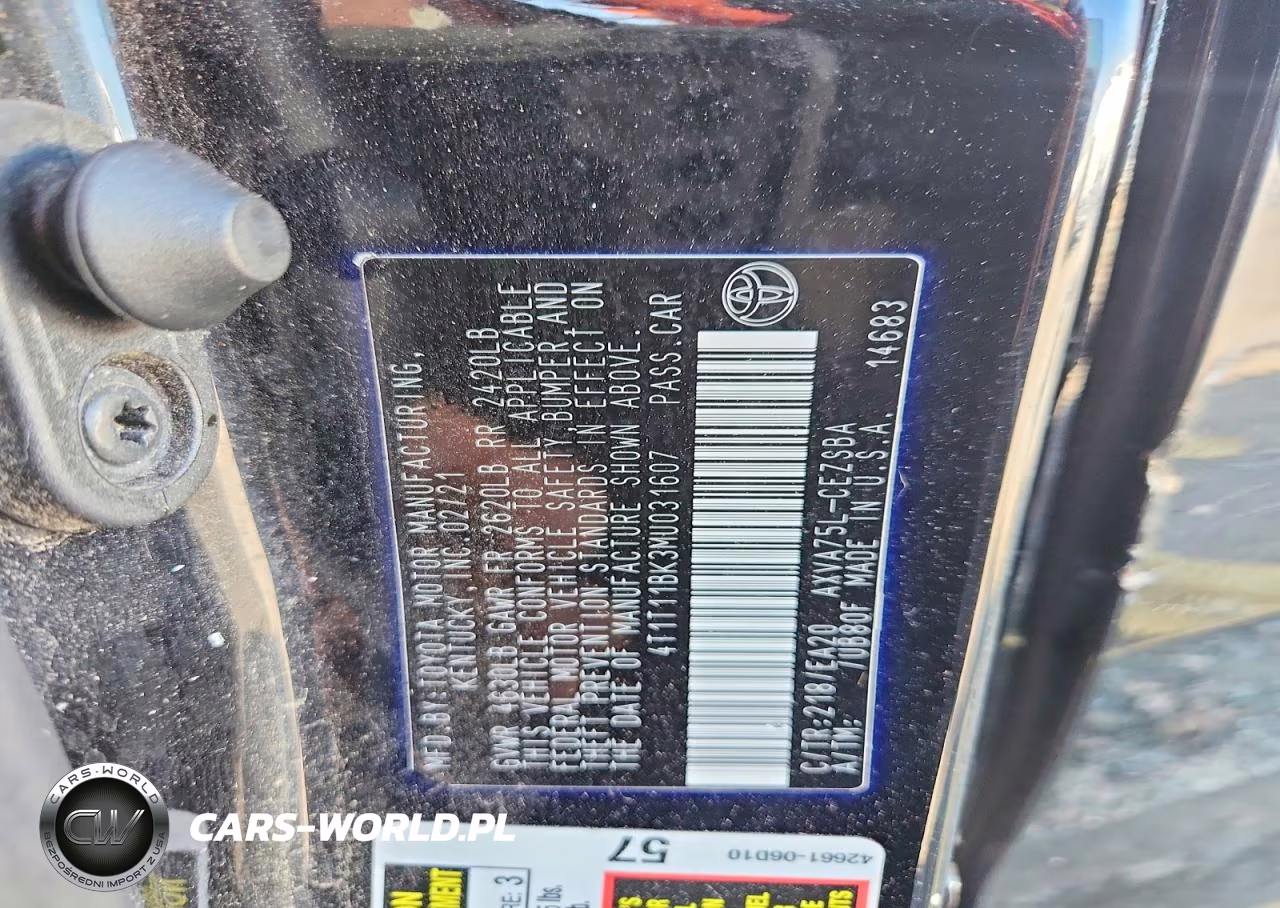 2021 Toyota Camry Se VIN:4T1T11BK3MU031607 - 13
